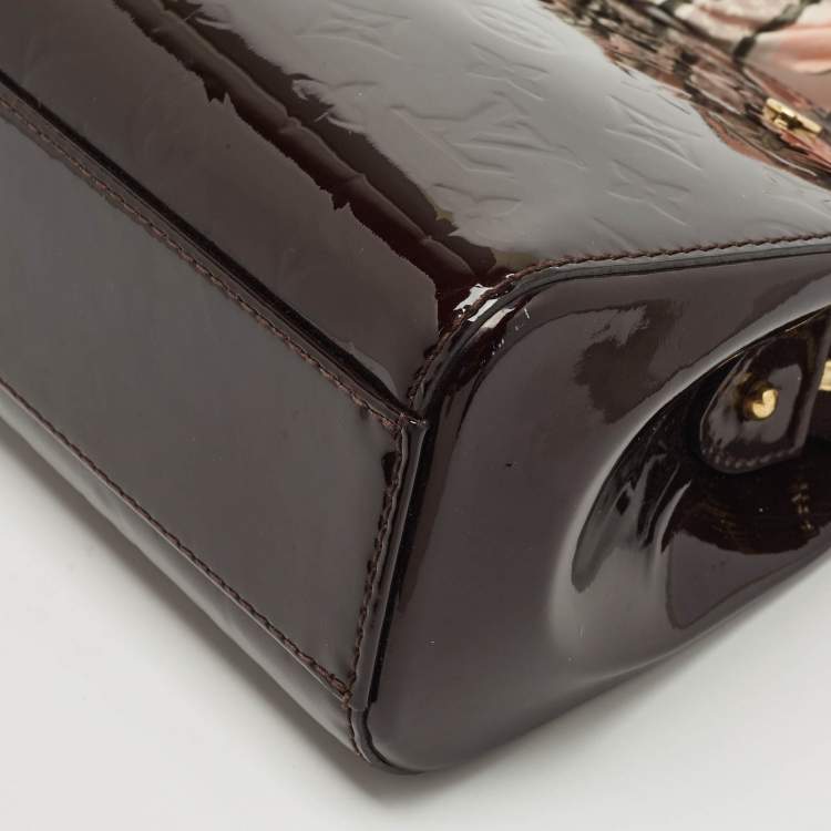 Pre Owned Louis Vuitton Amarante Monogram Vernis Brea PM NM Bag
