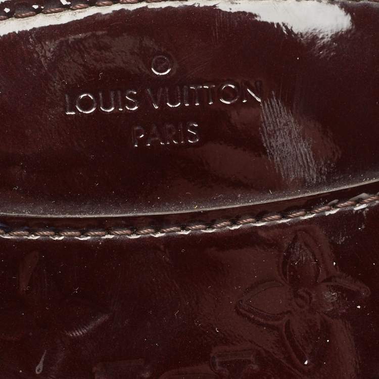 Pre Owned Louis Vuitton Amarante Monogram Vernis Brea PM NM Bag