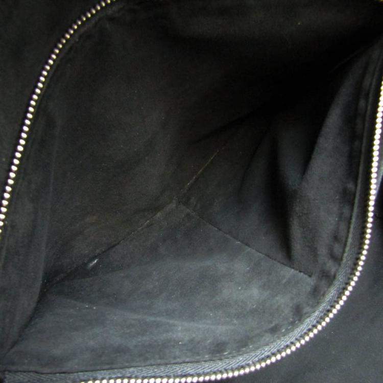 Pre Owned Louis Vuitton Black Leather Lockme Cabas Top Handle Bag