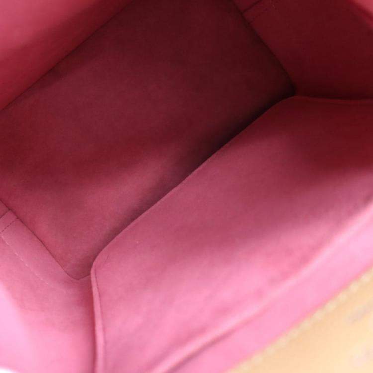 Pre Owned Louis Vuitton Pink Leather Lockme Backpack
