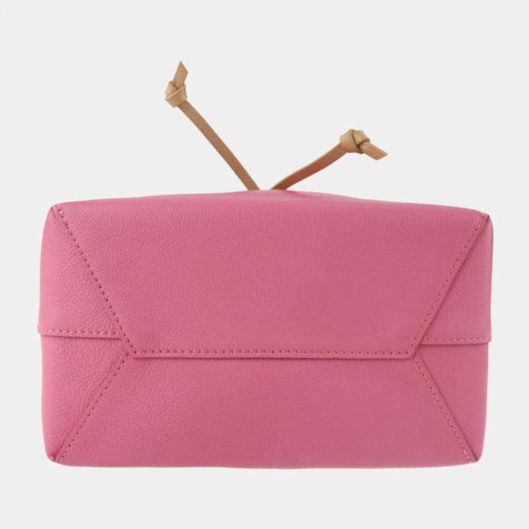 Pre Owned Louis Vuitton Pink Leather Lockme Backpack