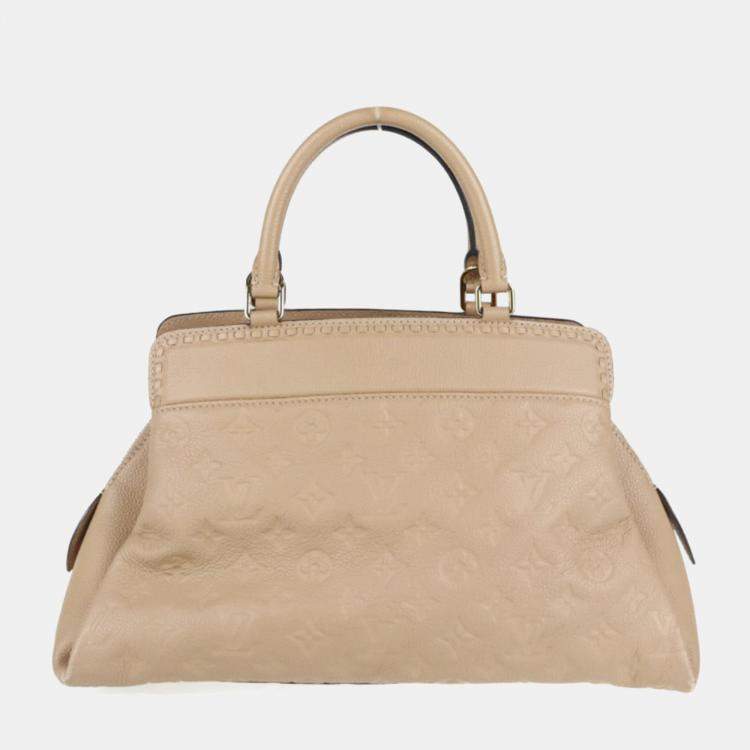 Louis Vuitton Beige Monogram Empreinte Leather Vosges Top Handle Bag Louis  Vuitton | The Luxury Closet