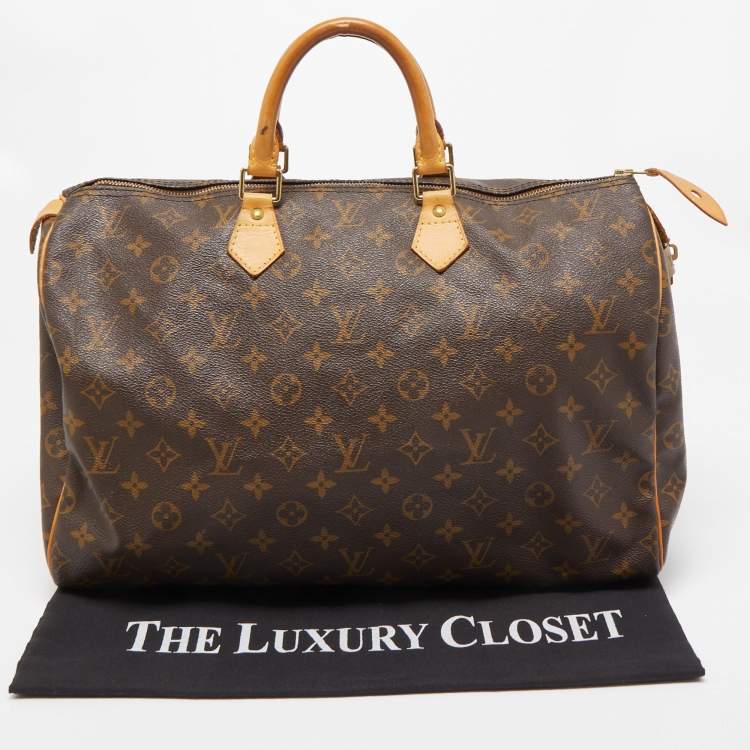 Pre Owned Louis Vuitton Monogram Canvas Speedy 40 Bag