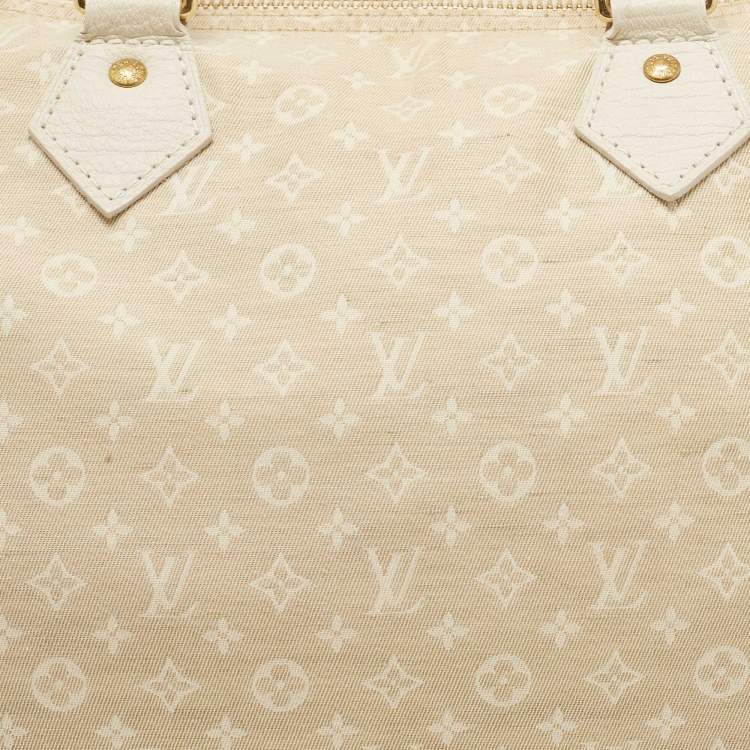 Pre Owned Louis Vuitton Dune Monogram Mini Lin Canvas Speedy 30 Bag