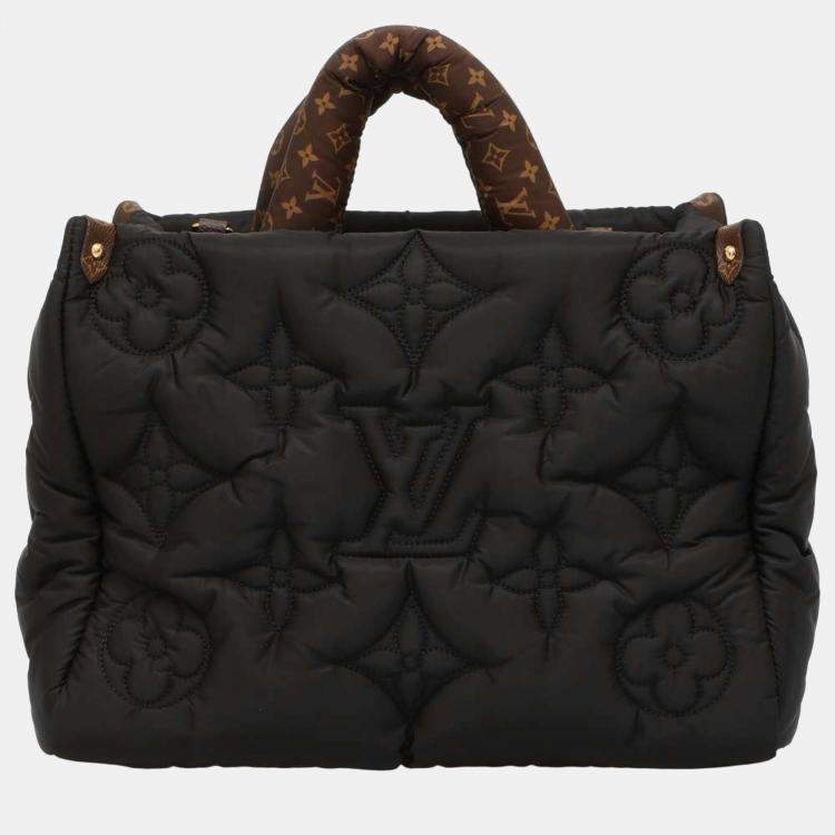 Pre Owned Louis Vuitton Black Nylon Monogram Pillow OntheGo MM Shoulder Bag