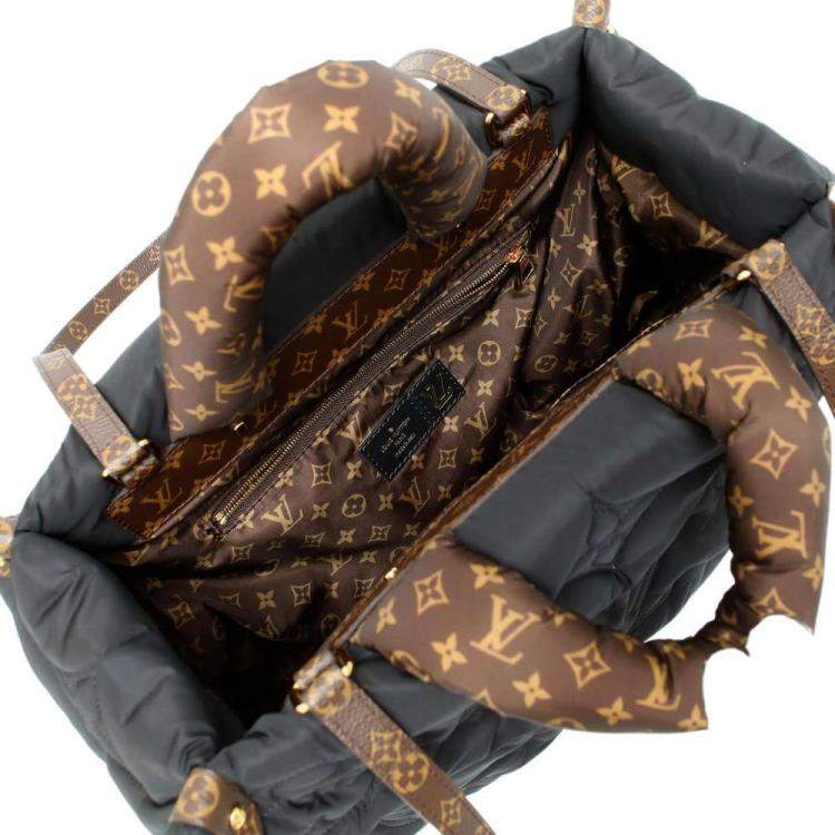 Pre Owned Louis Vuitton Black Nylon Monogram Pillow OntheGo MM Shoulder Bag