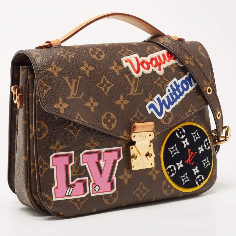 Pre Owned Louis Vuitton Monogram Canvas Patches Pochette Metis Bag