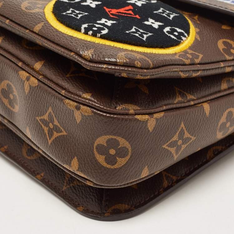 Pre Owned Louis Vuitton Monogram Canvas Patches Pochette Metis Bag