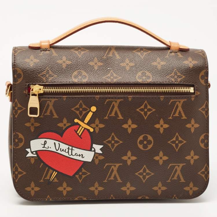 Pre Owned Louis Vuitton Monogram Canvas Patches Pochette Metis Bag