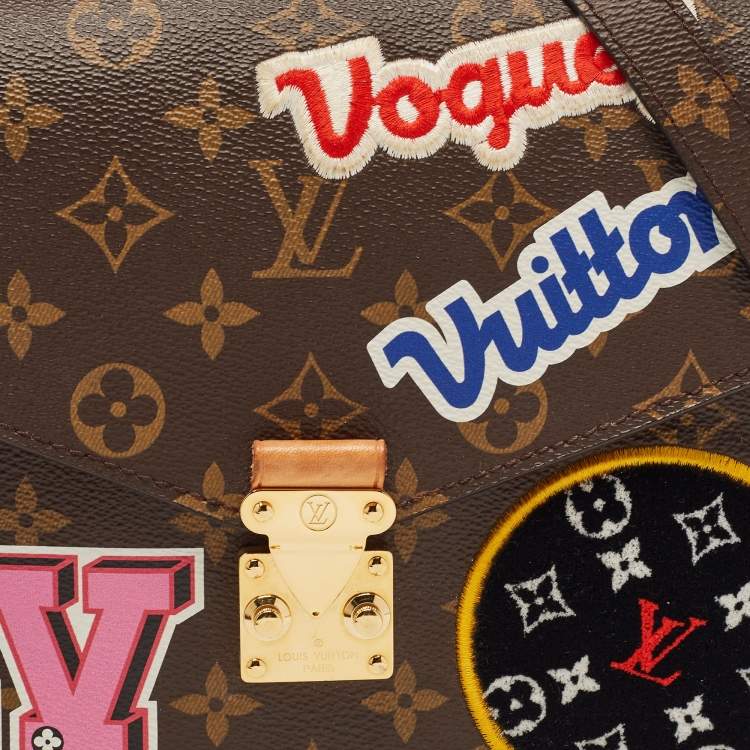 Pre Owned Louis Vuitton Monogram Canvas Patches Pochette Metis Bag
