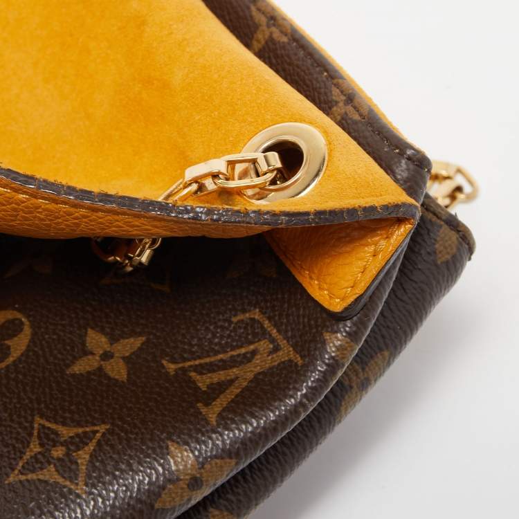 Pre Owned Louis Vuitton Safran Monogram Canvas Pallas Chain Bag