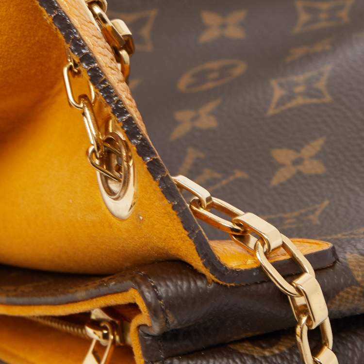 Pre Owned Louis Vuitton Safran Monogram Canvas Pallas Chain Bag