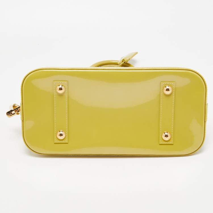 Pre Owned Louis Vuitton Vert Impression Monogram Vernis Alma PM Bag
