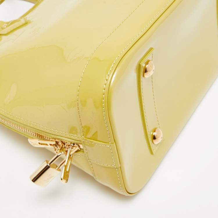Pre Owned Louis Vuitton Vert Impression Monogram Vernis Alma PM Bag