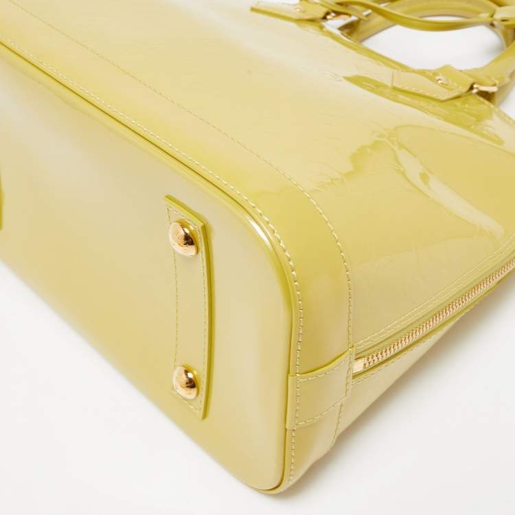 Pre Owned Louis Vuitton Vert Impression Monogram Vernis Alma PM Bag