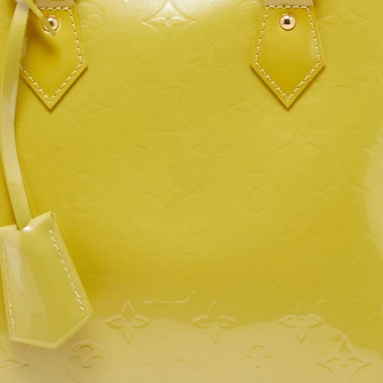 Pre Owned Louis Vuitton Vert Impression Monogram Vernis Alma PM Bag