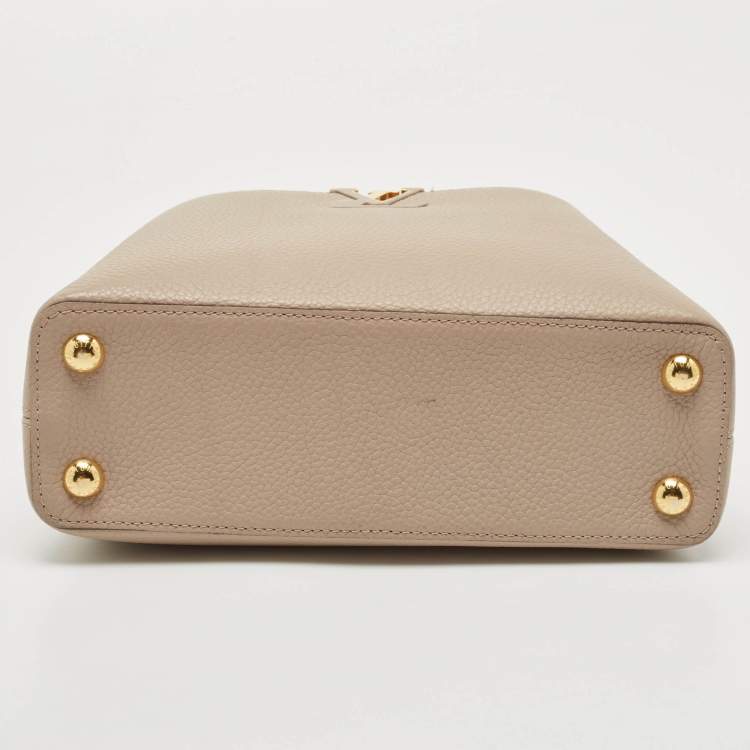 Pre Owned Louis Vuitton Galet Taurillon Leather Capucines BB Bag