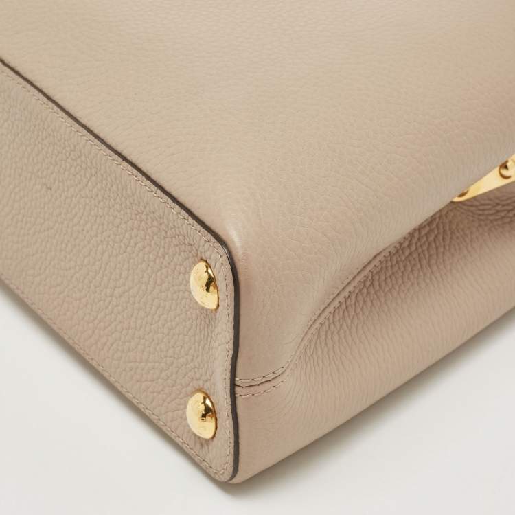Pre Owned Louis Vuitton Galet Taurillon Leather Capucines BB Bag