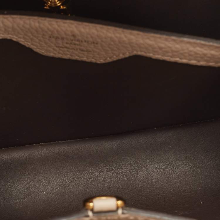 Pre Owned Louis Vuitton Galet Taurillon Leather Capucines BB Bag