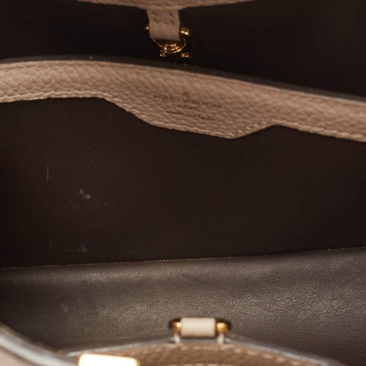 Pre Owned Louis Vuitton Galet Taurillon Leather Capucines BB Bag