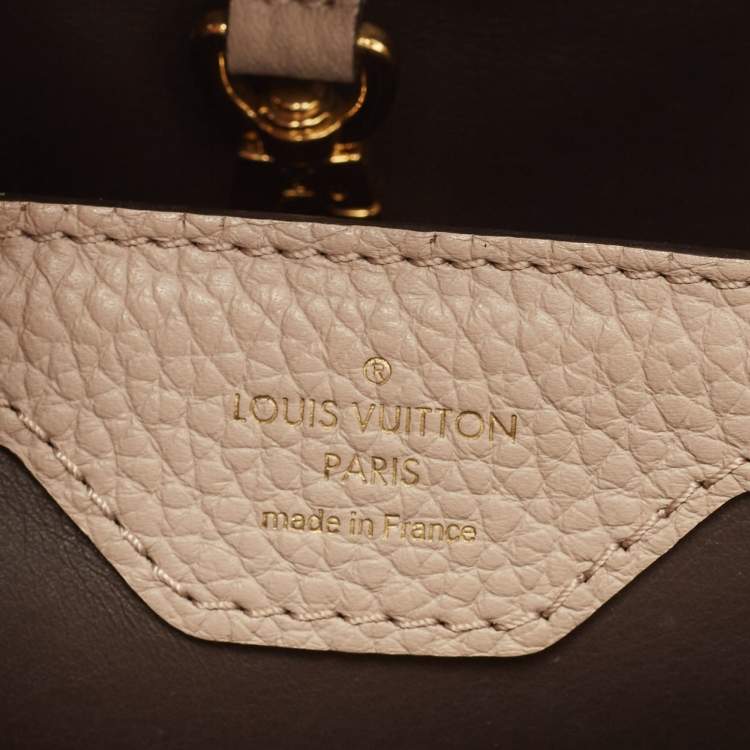 Pre Owned Louis Vuitton Galet Taurillon Leather Capucines BB Bag