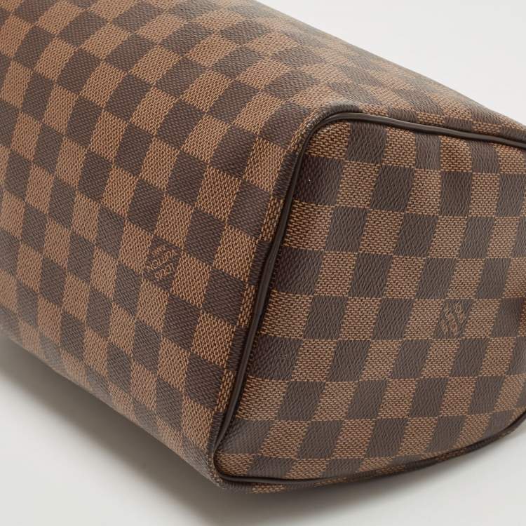 Pre Owned Louis Vuitton Damier Ebene Canvas Speedy 25 Bag