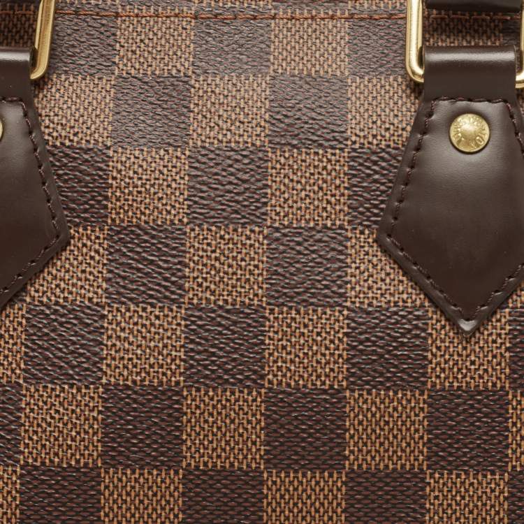 Pre Owned Louis Vuitton Damier Ebene Canvas Speedy 25 Bag