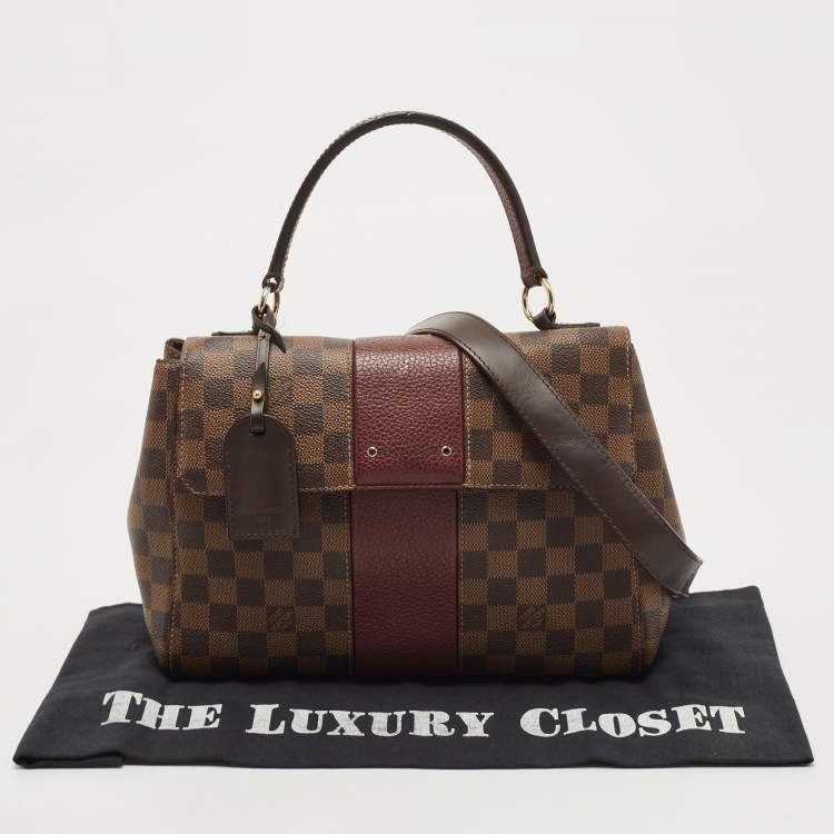 Pre Owned Louis Vuitton Bordeaux Damier Ebene Bond Street Bag            