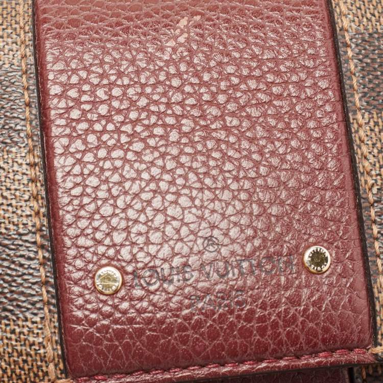 Pre Owned Louis Vuitton Bordeaux Damier Ebene Bond Street Bag            