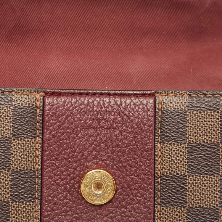 Pre Owned Louis Vuitton Bordeaux Damier Ebene Bond Street Bag            