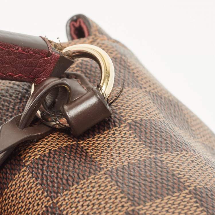Pre Owned Louis Vuitton Bordeaux Damier Ebene Bond Street Bag            