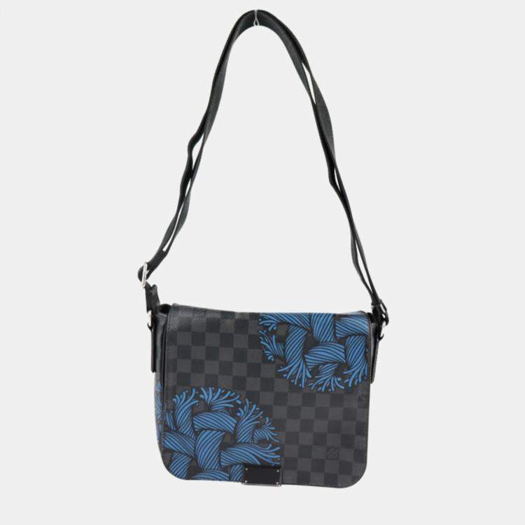 Louis Vuitton Messenger District Christopher Nemeth Rope Damier Graphite PM  Black/Grey/Blue in Canvas/Fabric with Silver-tone - US