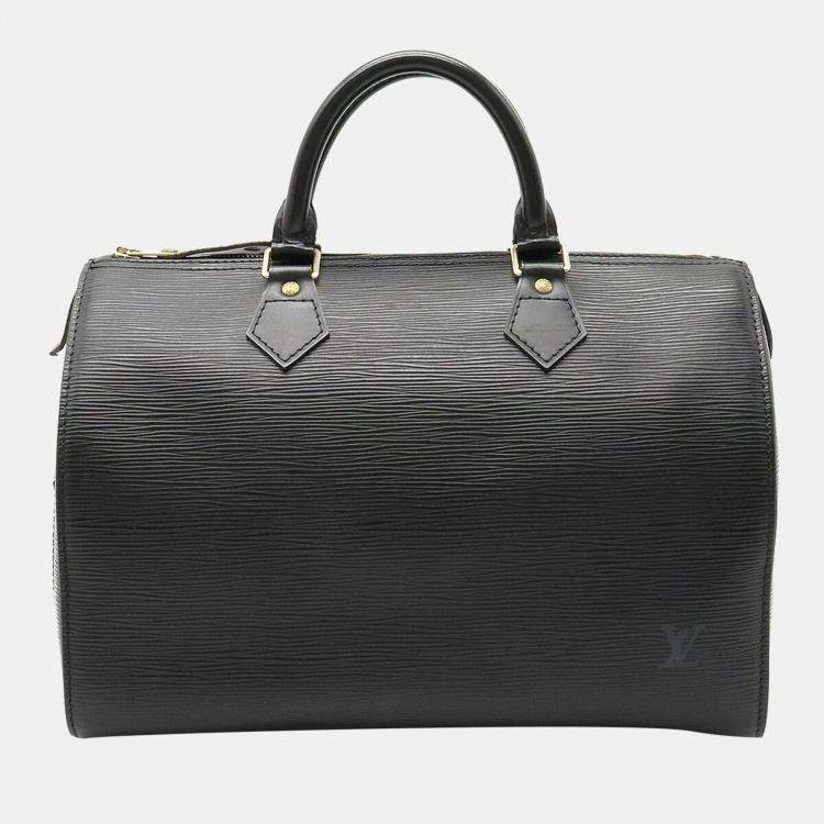 Pre Owned Louis Vuitton Black Epi Leather Speedy 30 Top Handle Bag