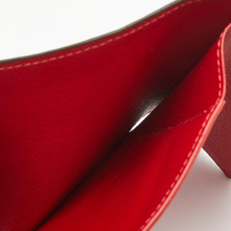 Pre Owned Louis Vuitton Red Monogram Canvas Victorine Wallet 