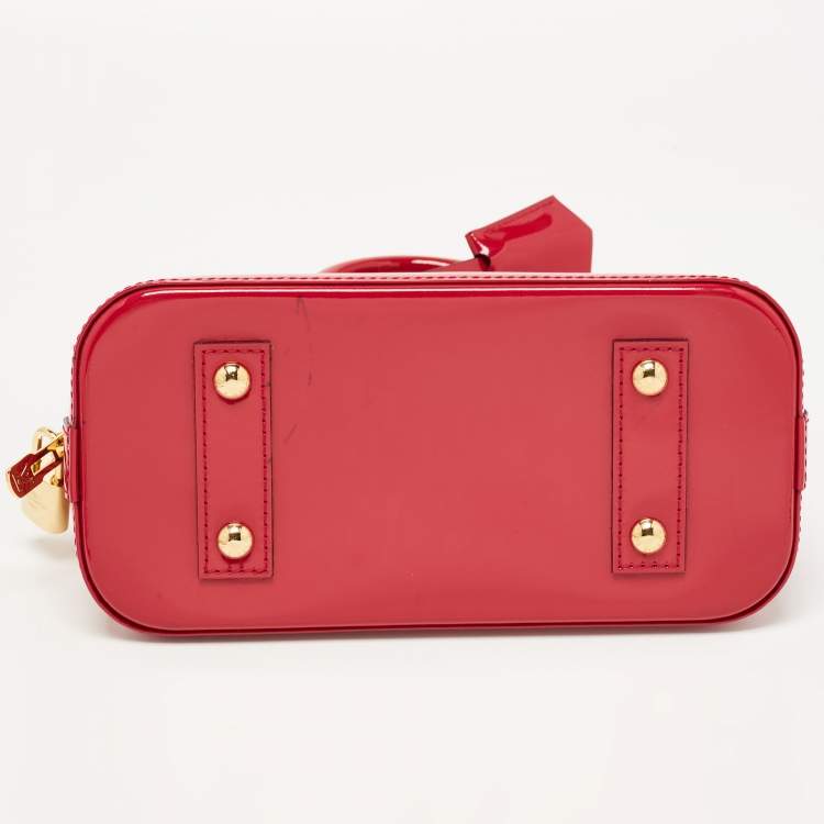 Pre Owned Louis Vuitton Indian Rose Monogram Vernis Alma BB Bag