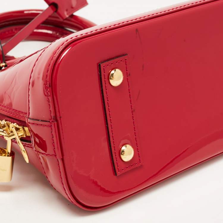 Pre Owned Louis Vuitton Indian Rose Monogram Vernis Alma BB Bag