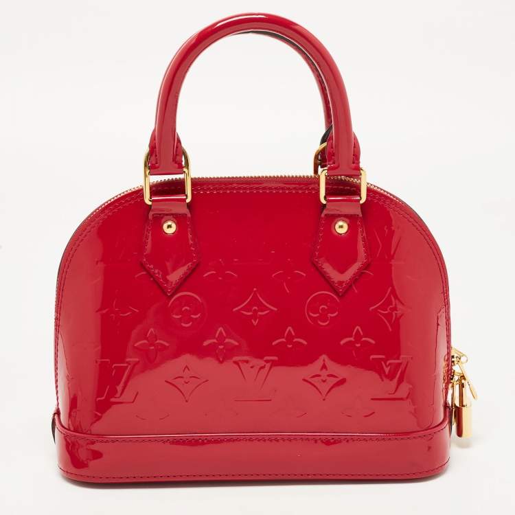 Pre Owned Louis Vuitton Indian Rose Monogram Vernis Alma BB Bag