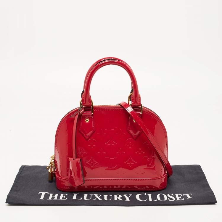 Pre Owned Louis Vuitton Indian Rose Monogram Vernis Alma BB Bag