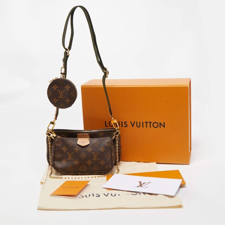 مملوكة مسبقًا Louis Vuitton Khaki Monogram Canvas Multi Pochette Accessories Bag
