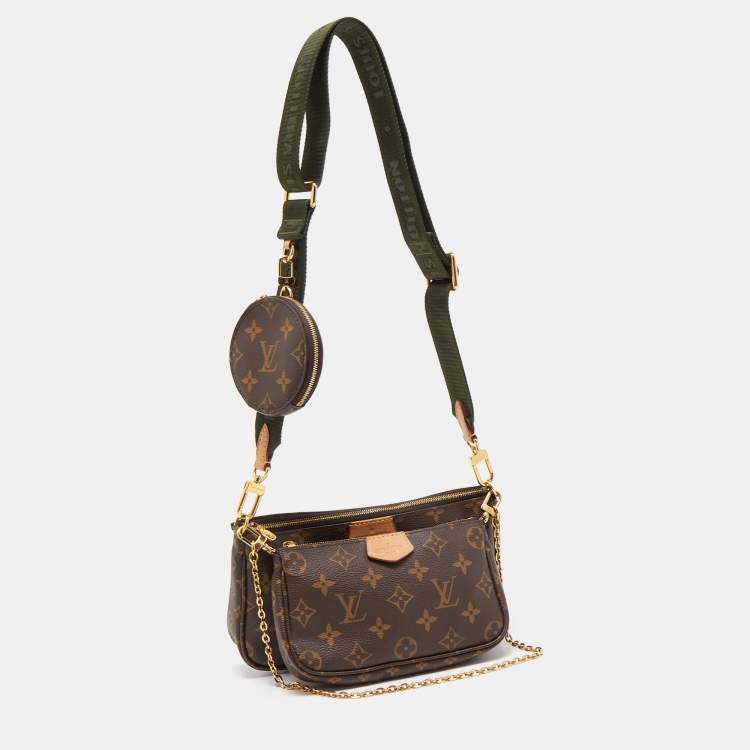 مملوكة مسبقًا Louis Vuitton Khaki Monogram Canvas Multi Pochette Accessories Bag
