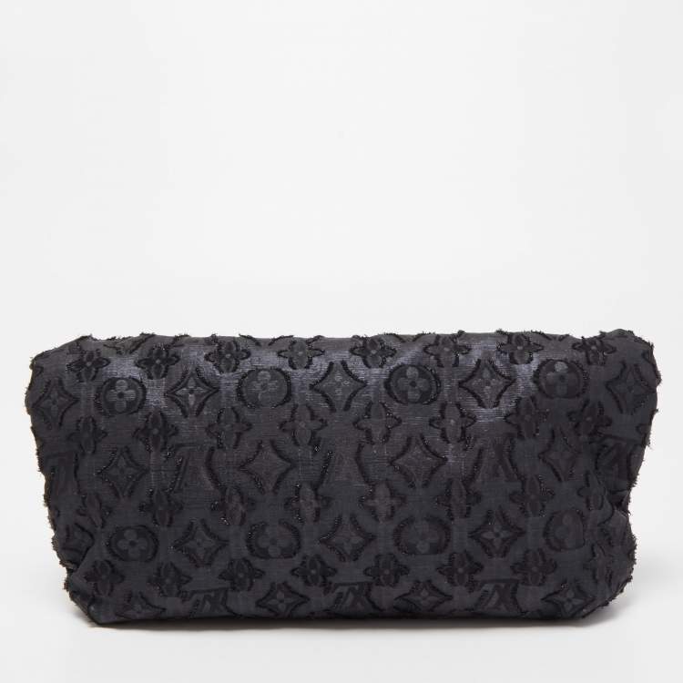 Pre Owned Louis Vuitton Black Lurex Limited Edition Altair Clutch