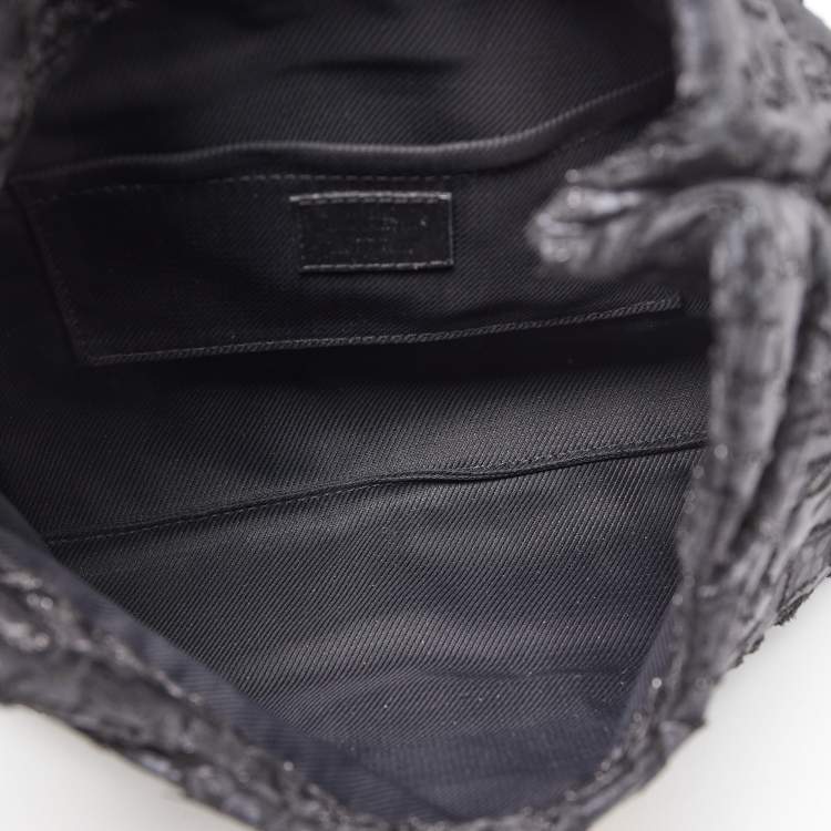 Pre Owned Louis Vuitton Black Lurex Limited Edition Altair Clutch