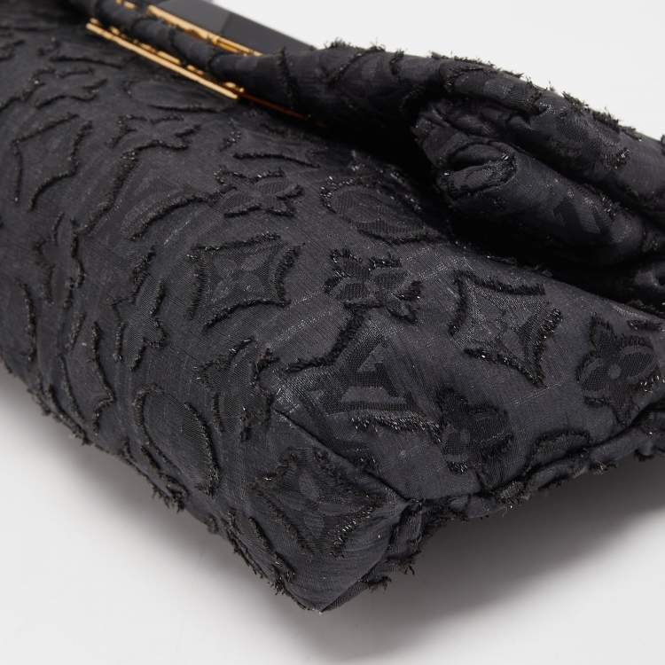 Pre Owned Louis Vuitton Black Lurex Limited Edition Altair Clutch
