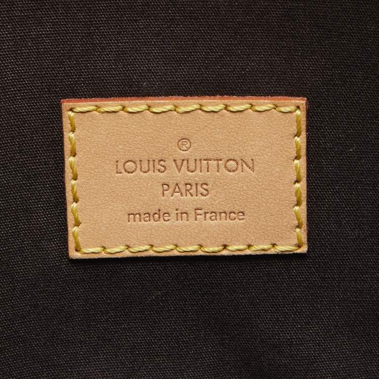 Pre Owned Louis Vuitton Amarante Monogram Vernis Avalon Zipped Bag