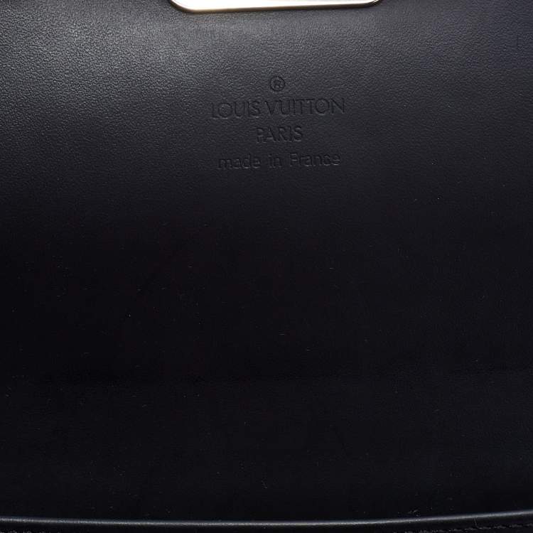 Pre Owned Louis Vuitton Black Monogram Glace Anouchka MM Clutch 