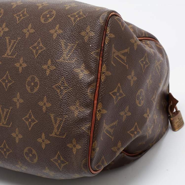 Pre Owned Louis Vuitton Brown Monogram Canvas Speedy 30 Top Handle Bag