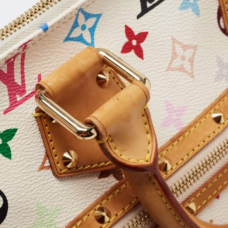 مملوكة مسبقًا Louis Vuitton White Multicolor Monogram Canvas Alma PM Bag