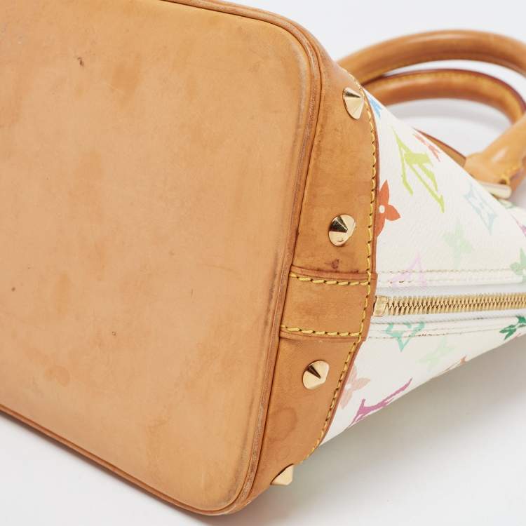 مملوكة مسبقًا Louis Vuitton White Multicolor Monogram Canvas Alma PM Bag