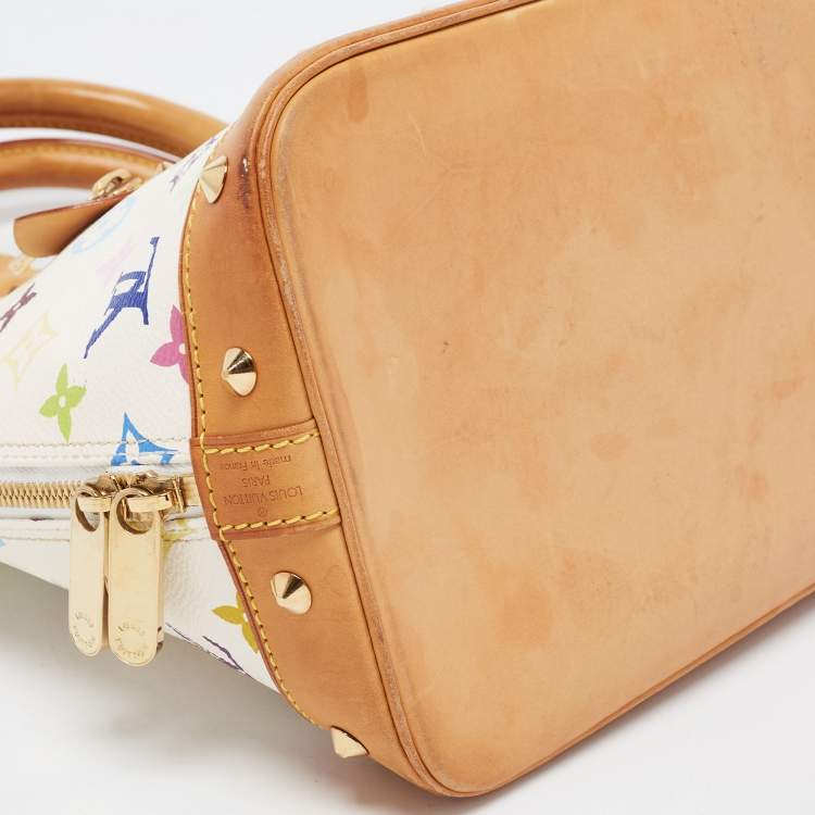 مملوكة مسبقًا Louis Vuitton White Multicolor Monogram Canvas Alma PM Bag
