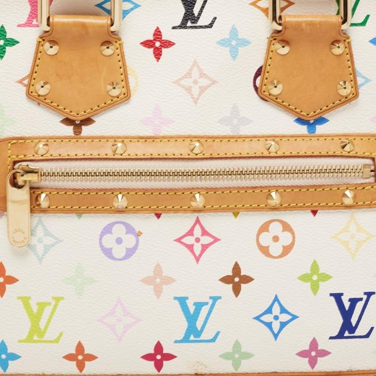 مملوكة مسبقًا Louis Vuitton White Multicolor Monogram Canvas Alma PM Bag